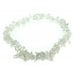 Clear Quartz Gemstone Chip Bracelet